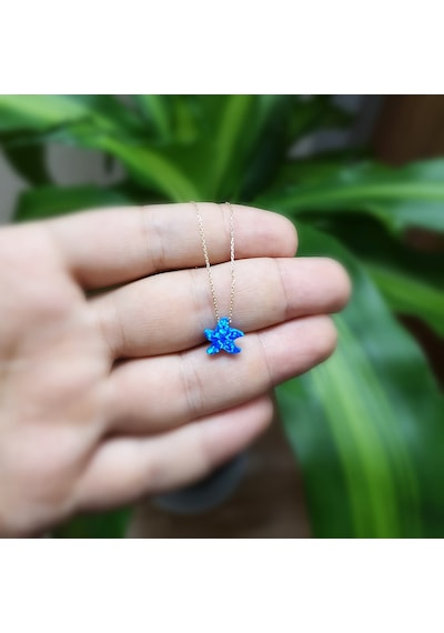 Altın Deniz Yıldızı Opal Kolye As1528Kl Altınsepeti