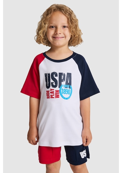 U.S. Polo Assn. Erkek Çocuk Kırmızı Tişört 50327037-vr171 Basıc Kırmızı