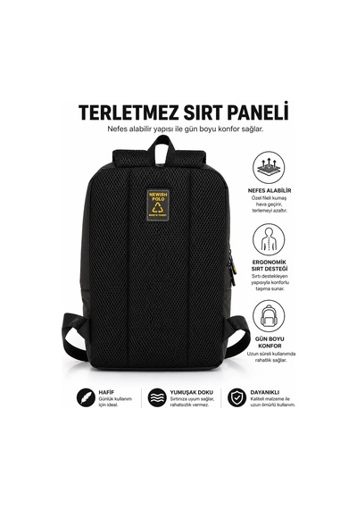 Np 2209 Unisex Minimal Sırt Çantası Laptop Bölmeli Şehir İçi Kullanım Lacivert