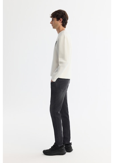 Avva Erkek Siyah Klasik Bel Eskitme Yıkama Elastan Rio Skinny Fit Jean Pantolon A42y3524