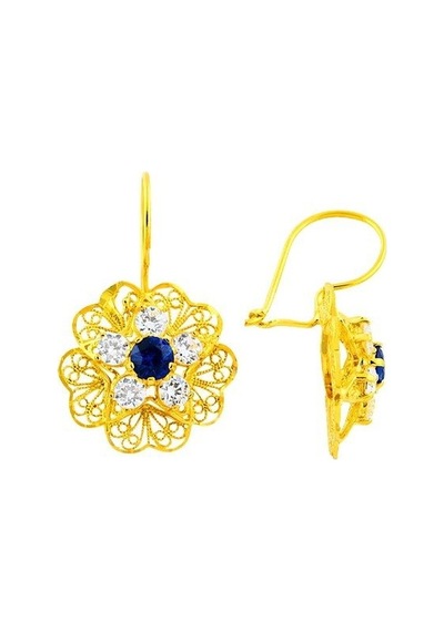 Sembol Gold Altın Papatya Küpe