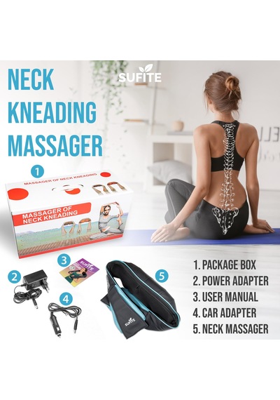 Sufıte Shiatsu Masajı Boyun - Isıtmalı Boyun Masajı, 3 Hız, Otomatik Geri Dönüş Diğer