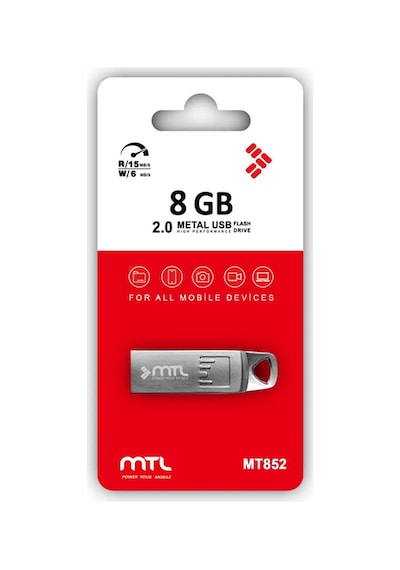 8 Gb Metal Dayanıklı Gövde Usb 2.0 Usb Flash Bellek Taşınabilir