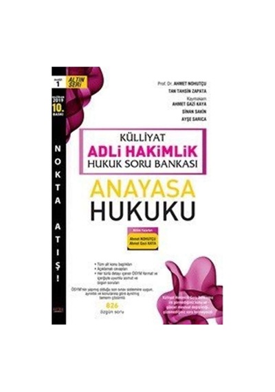 Külliyat Adli Hakimlik Hukuk Soru Bankası: Anayasa Hukuku