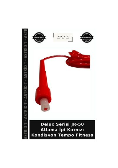 Delux Serisi Jr-50 Atlama İpi Kırmızı Kondisyon Tempo Fitness
