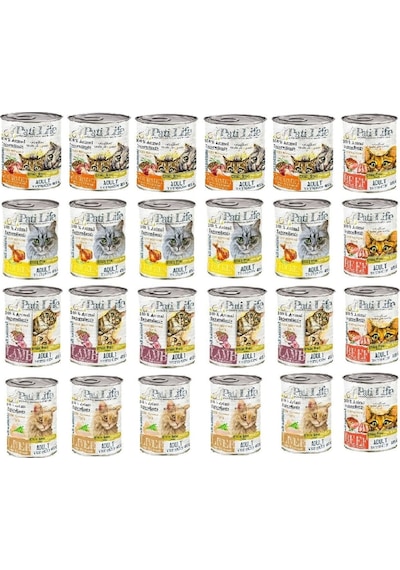 Pati Life Karışık Konserve Yetişkin Kedi Maması 24 x 415 G