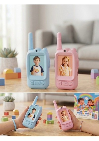Görüntülü Şarjlı Çocuk Telsiz 2 Li Video Walkie Talkie