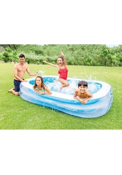 Intex Dış Bölme Şeffaf Aile Havuzu 262x175x56 CM-56483 Çok Renkli