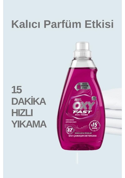 Mr.oxy Fast Hızlı Yıkama Sıvı Çamaşır Deterjanı Renkliler&siyahlar