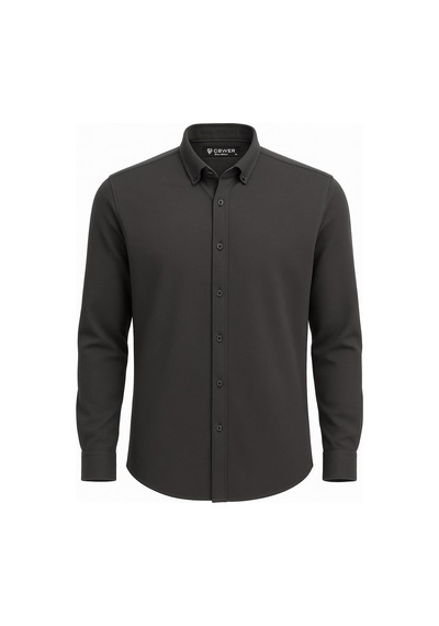 Classics Men Gewer Uzun Kol Slim Fit İçi Polarlı Erkek Gömlek - 7440 Gri