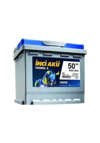 İnci Akü Formul A Alçak 12v 50 Ah Kare