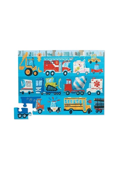 Crocodile Creek Dekoratif Puzzle 36 Parça Araçlar