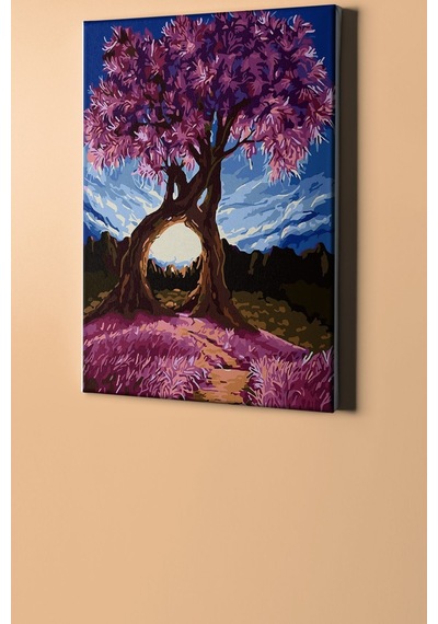 Webstyle Sayılarla Boyama Seti Kasnaklı Ağaç Geçidi 50 X 65 Cm