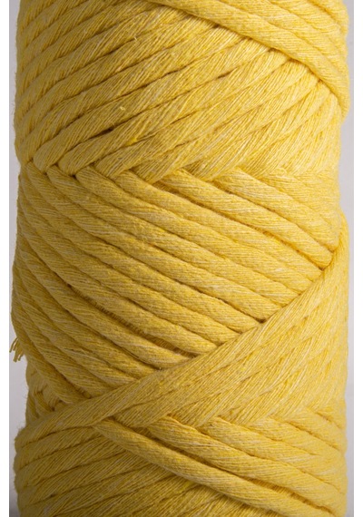 Premium Taranan Makrome Ipi Tek Büküm Makrame Taranabilir Hobi Ipi 2li Set 500 Gr. Açık Sarı