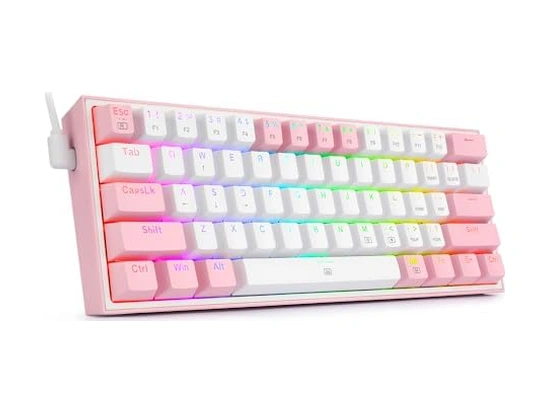 Redragon K617 Fizz Rgb Red Switch Kablolu /pink Compact Gaming Oyuncu Klavye