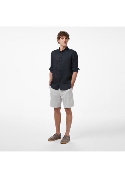 Nautica Erkek Siyah Regular Fit Keten Gömlekdüzw65101t