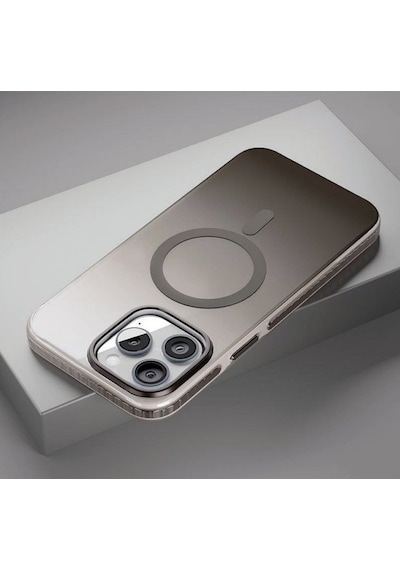 Apple Uyumlu iPhone 16 Pro Max Grace Renk Geçişli Magsafe Koruyucu Kılıf Siyah