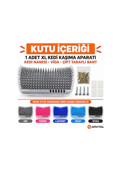 Xl Kedi Kaşıma Ve Kaşınma Aparatı 15x8 Cm Duvara Köşeye Monte, Kedi Nanesi Hediyeli