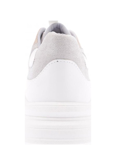 Dgn 65131-22y Kadın Mega Kalın Taban Ön Yüzü Sim Detaylı Sneakers Ayakkabı Beyaz