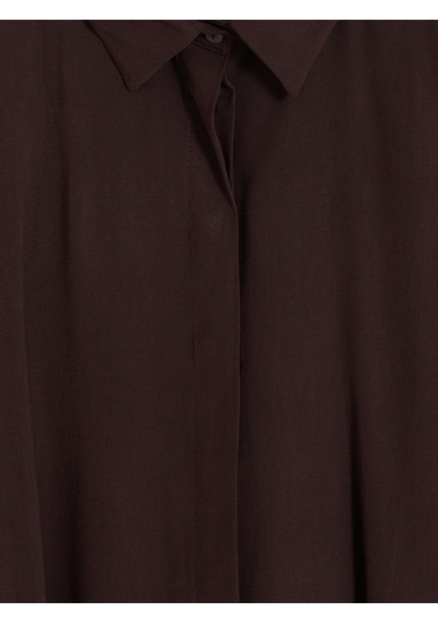 Lcw Everyday Kahverengi Gabardin Kadın Gömlek Tunik