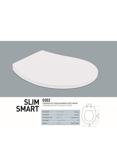 Thermoplast Slim Smart Nkp 0302 Yavaş Kapanan Klozet Kapağı Diğer
