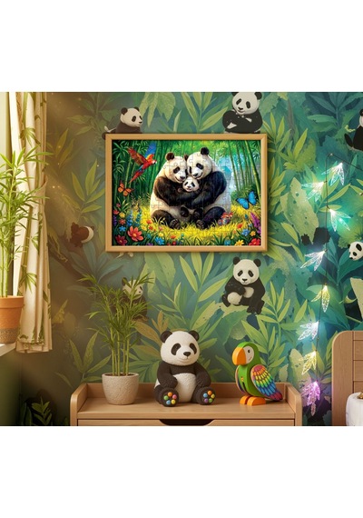 Ks Games Panda Ailesi 100 Parça Kız Ve Erkek Çocuk Puzzle - 31509