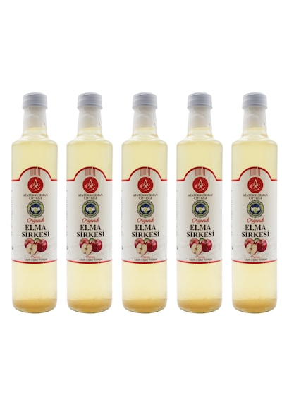 Atatürk Orman Çiftliği Elma Sirkesi 5 Li Set 5 X 500 Ml