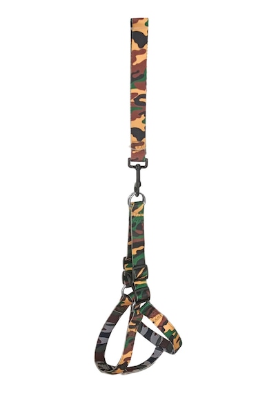 Markapet Köpek Göğüs Tasma Seti Dokuma 3 CM 70-90 CM Kamuflaj Çok Renkli