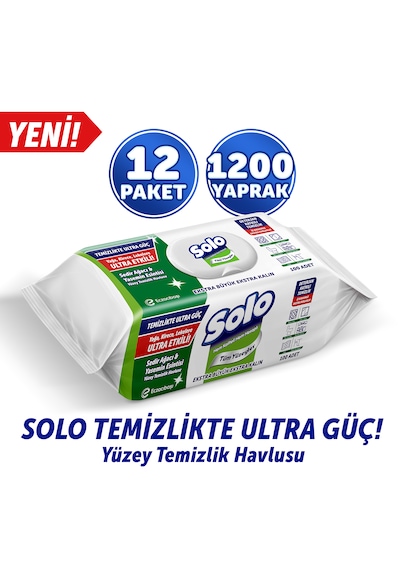 Solo Sedir Ağacı Yasemin Esintisi Yüzey Temizlik Havlusu 12'li