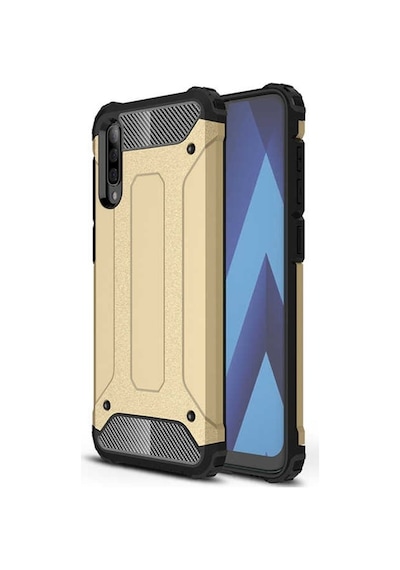 Kilifone - Samsung Uyumlu Galaxy A50 / A50s - Kılıf Çift Katman Zırh Tank Crash Military Kapak - Gold