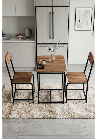 Mutfak Masa Takımı Sandalyeli 2 Kişilik Modern Balkon Cafe Bahçe Yemek Masası Minör 9806 Atlantik Kahverengi Mutfak Masa Takımı Sandalyeli 2 Kişilik Modern Balkon Cafe Bahçe Yemek Masası Minör 9806 Atlantik Kahverengi