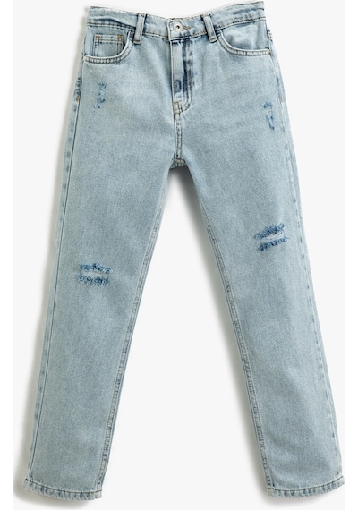 Koton Kot Pantolon Beli Lastikli Cepli Düz Paça - Boyfriend Jean Lıght Indıgo 3skg40011ad 3SKG40011ADLIN Açık Mavi Koton Kot Pantolon Beli Lastikli Cepli Düz Paça - Boyfriend Jean Lıght Indıgo 3skg40011ad 3SKG40011ADLIN Açık Mavi