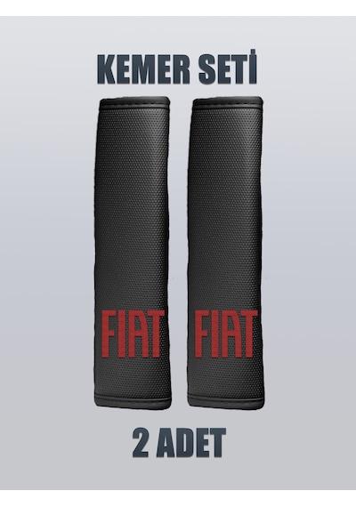 Fiat Yeni Logo Kırmızı Yastık Kemer 2 Adet