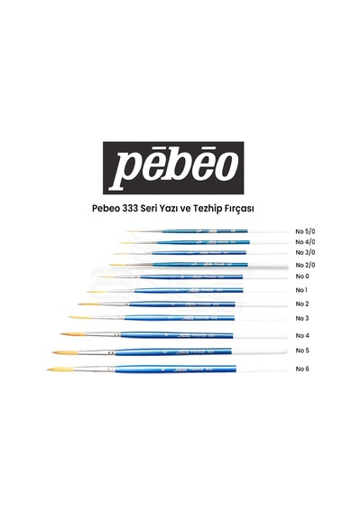 Pebeo Golden Sentetik Yazı Ve Tezhip Fırçası Mavi 333/4-0