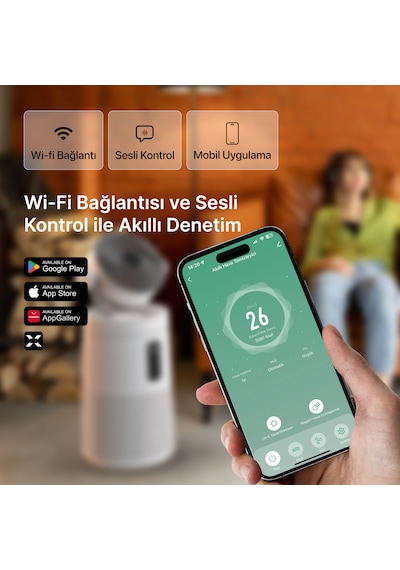 Xenon Smart Akıllı Air Purifier Fanlı, Aromaterapi Özellikli Sessiz Hava Temizleme Cihazı (X7422)