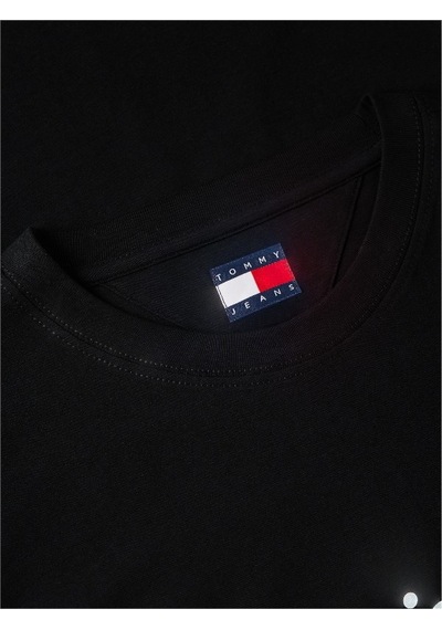 Tommy Hilfiger Tjm Reg Entry Dna Ss Tee Erkek Siyah T-shirt - Dm0dm23406
