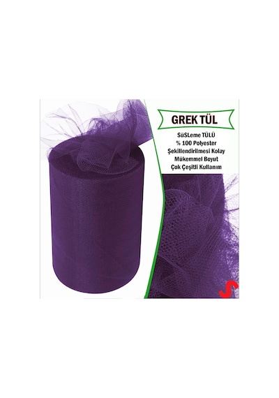Süsleme Tülü Grek Tül, 2 Mt En X 1 Mt Uzunluk - Mor 0-99