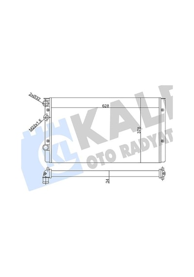 Radyatör - 309 - Volkswagen Golf Iıı-lupo Radyatör - Dpmıx-hb - Al/mknk 628x378x34