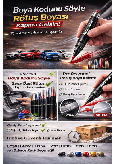 2si1 Arada Rötuş Kalemi Boya Kodunu Paylaş, Sizin İçin Hazırlayalım Tüm Araç Markaları, Oem Uyumlu