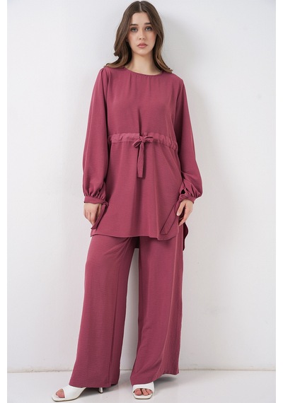 Bigdart Kadın Uzun Tunik Pantolon İkili Takım 6719 - Gülkurusu Bigdart Kadın Uzun Tunik Pantolon İkili Takım 6719 - Gülkurusu