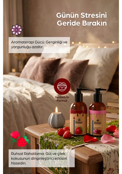 Gül Ve Çilek Aromalı Erotik Vucut Masaj Yagı 120 Ml - 306271520
