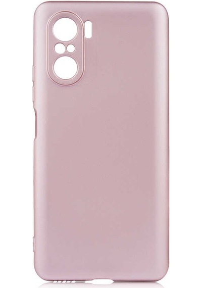 Kilifone - Xiaomi Uyumlu Redmi K40 - Kılıf Mat Renkli Esnek Premier Silikon Kapak - Rose Gold