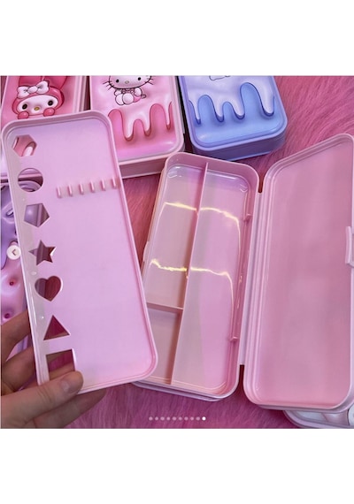 My Melody Figürlü Çok Bölmeli Plastik Kalemlik Kalem Kutusu