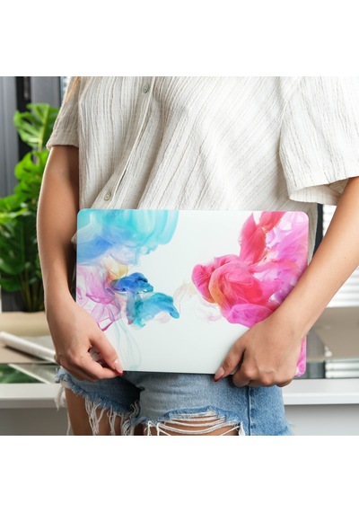 Apple Uyumlu MacBook Pro Kılıf 13inç M1-m2, Paint01nl Type-c Model A2338 A2289 A2251 A1706-08 A1989 A2159 İle Pembe