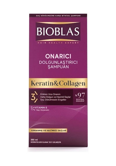 Bibolas Keratin Collagen Onarıcı Dolgunlaştırıcı Şampuan 360 Ml