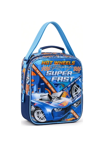 Hot Wheels Mavi Beslenme Çantası Çocuk Öğrenci Okul Yemek Çantası Günlük Kullanım 26x21x10 Cm Çok Renkli