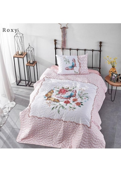 Clup Cotton Tek Kişilik Yatak Örtüsü Baskılı Roxy