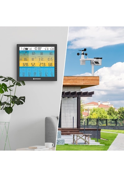 Tr Hava İstasyonu, Kablosuz Dış Sensörlü, 7'si 1 Arada Solar Wlan 4cast, 6 Günlük Hava Tahmini Ve Kapsamlı Diğer Genel