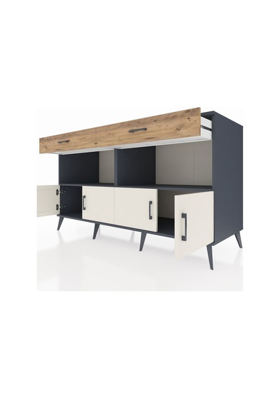Kronos Konsol 2 Raflı 2 Çekmeceli 4 Kapaklı 176x59x99 Antrasit-ay Antrasit-aytaşı/çam Kronos Konsol 2 Raflı 2 Çekmeceli 4 Kapaklı 176x59x99 Antrasit-ay Antrasit-aytaşı/çam