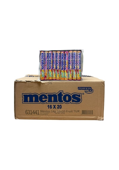 Mentos Çilek , Portakal , Limon Aromalı Çiğnenen Draje Şekerleme 37,5 Gr 20 16 Adet-228